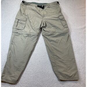 REI Pants Convertible‎ Cargo Mens  XL30 Zip Off 50+ UPF Green Hiking Outdoor